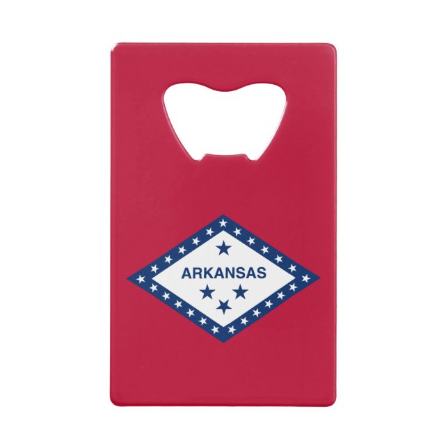Abrebotellas De Tarjeta De Crédito Bandera estatal de Arkansas (Anverso)