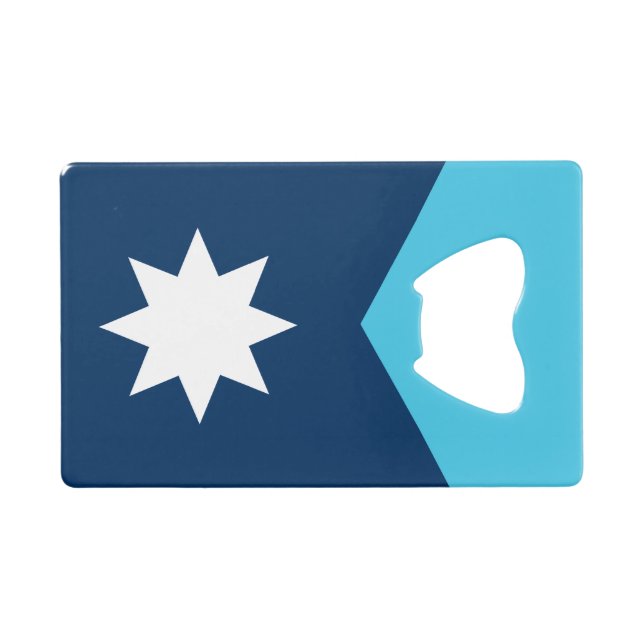 Abrebotellas De Tarjeta De Crédito Bandera estatal de Minnesota (Anverso (Horizontal))