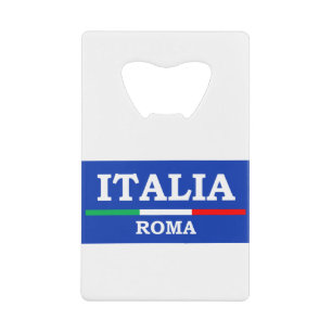 Abrebotellas De Tarjeta De Crédito Bandera italiana Roma Italia Azzurri