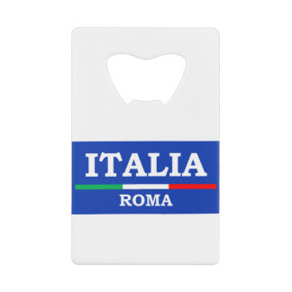 Abrebotellas De Tarjeta De Crédito Bandera italiana Roma Italia Azzurri