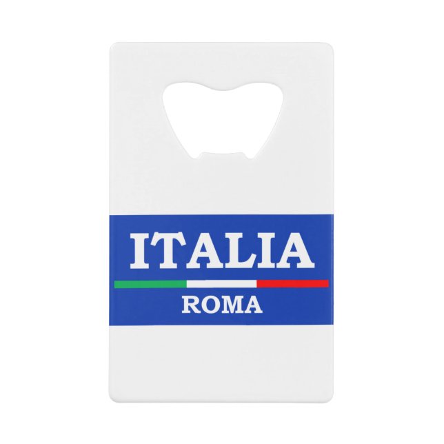 Abrebotellas De Tarjeta De Crédito Bandera italiana Roma Italia Azzurri (Anverso)