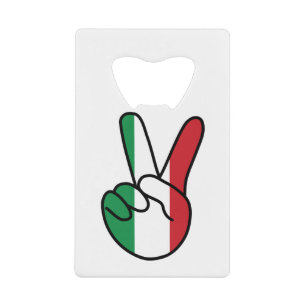 Abrebotellas De Tarjeta De Crédito Bandera italiana V Rótulo