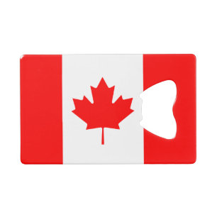 Abrebotellas De Tarjeta De Crédito Bandera Nacional Patriótica de CANADÁ