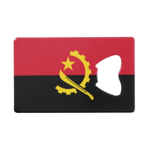 Abrebotellas De Tarjeta De Crédito Bandera patriótica angoleña