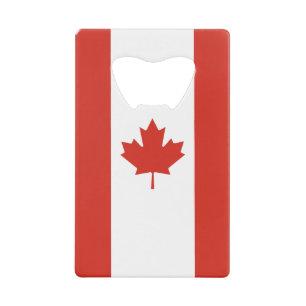 Abrebotellas De Tarjeta De Crédito Bandera Patriótica Canadiense