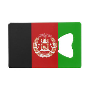 Abrebotellas De Tarjeta De Crédito Bandera patriótica de Afganistán