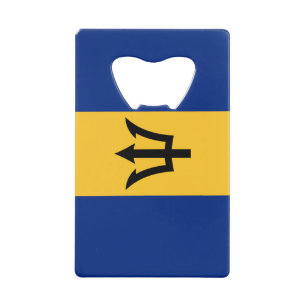 Abrebotellas De Tarjeta De Crédito Bandera patriótica de Barbados