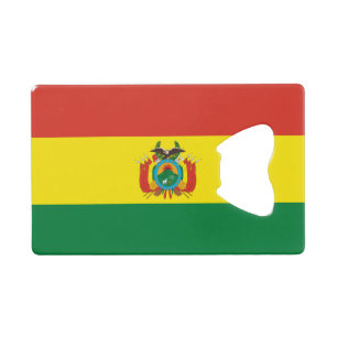 Abrebotellas De Tarjeta De Crédito Bandera Patriótica de Bolivia