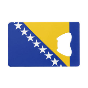Abrebotellas De Tarjeta De Crédito Bandera patriótica de Bosnia Herzegovina