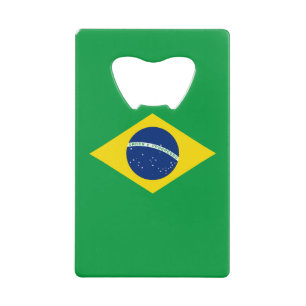Abrebotellas De Tarjeta De Crédito Bandera Patriótica de Brasil