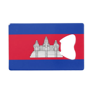 Abrebotellas De Tarjeta De Crédito Bandera patriótica de Camboya