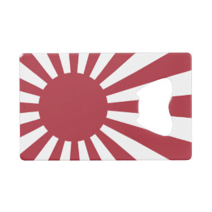 Abrebotellas De Tarjeta De Crédito Bandera solar imperial en ascenso de Japón, Edo a 