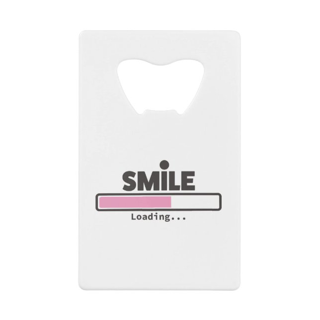 Abrebotellas De Tarjeta De Crédito barra de carga de sonrisa (Anverso)