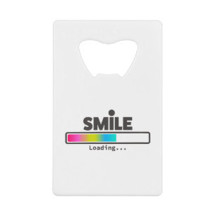 Abrebotellas De Tarjeta De Crédito barra de carga de sonrisa