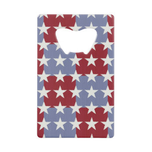 Abrebotellas De Tarjeta De Crédito Barras y estrellas