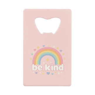 Abrebotellas De Tarjeta De Crédito Be Kind – Rainbow Pastel Positivity