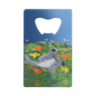 Abrebotellas De Tarjeta De Crédito Bebé tiburón "Arte de niños"