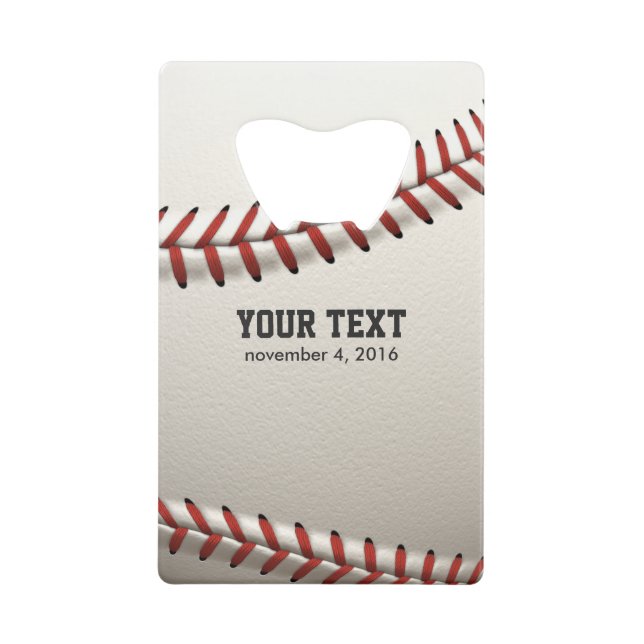 Abrebotellas De Tarjeta De Crédito Béisbol (Anverso)