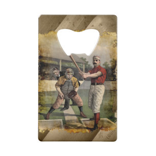 Abrebotellas De Tarjeta De Crédito Béisbol: Vintage