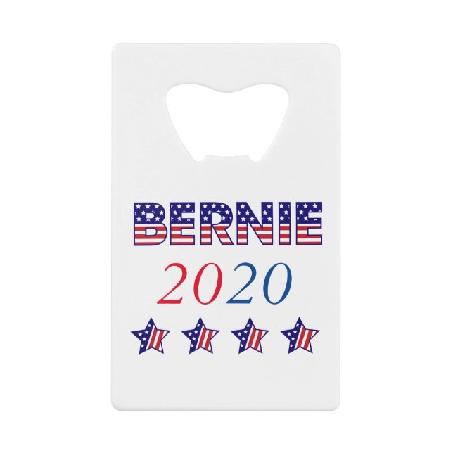 Abrebotellas De Tarjeta De Crédito Bernie 2020 Estados Unidos (Anverso)