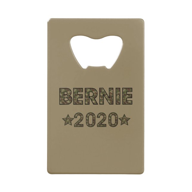 Abrebotellas De Tarjeta De Crédito Bernie Camouflage 2020 (Anverso)