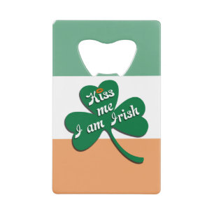 Abrebotellas De Tarjeta De Crédito Bésame soy irlandés