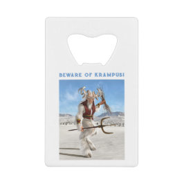Abrebotellas De Tarjeta De Crédito Beware of Krampus!