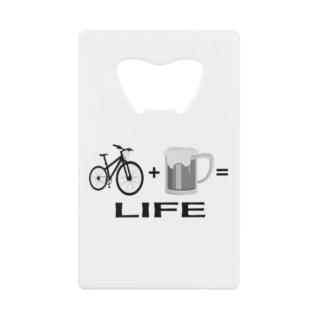 Abrebotellas De Tarjeta De Crédito ¡Bicicletas y cerveza! (Anverso)