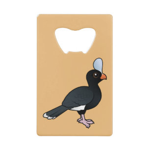 Abrebotellas De Tarjeta De Crédito Birdorable Curassow con casco