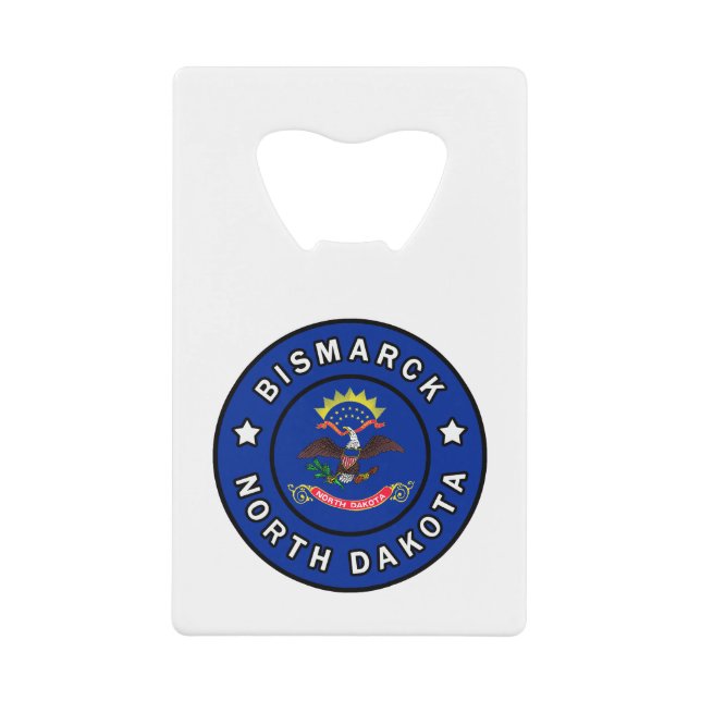 Abrebotellas De Tarjeta De Crédito Bismarck Dakota del Norte (Anverso)