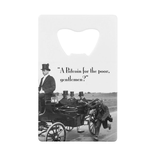 Abrebotellas De Tarjeta De Crédito Bitcoin Beggar (Anverso)