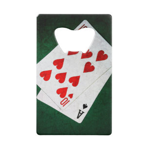 Abrebotellas De Tarjeta De Crédito Blackjack 21 punto - As, Diez