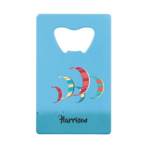 Abrebotellas De Tarjeta De Crédito Blue Kite Surfing