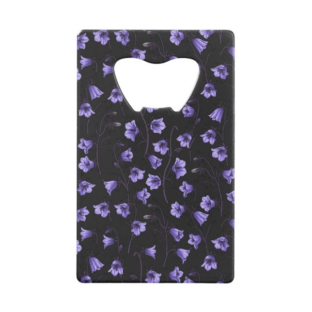 Abrebotellas De Tarjeta De Crédito Bluebells, Harebells, Bellflowers (Anverso)