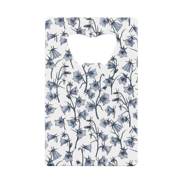 Abrebotellas De Tarjeta De Crédito Bluebells, Harebells, Bellflowers (Anverso)