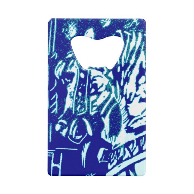 Abrebotellas De Tarjeta De Crédito Blues de caballo de carnaval (Reverso)