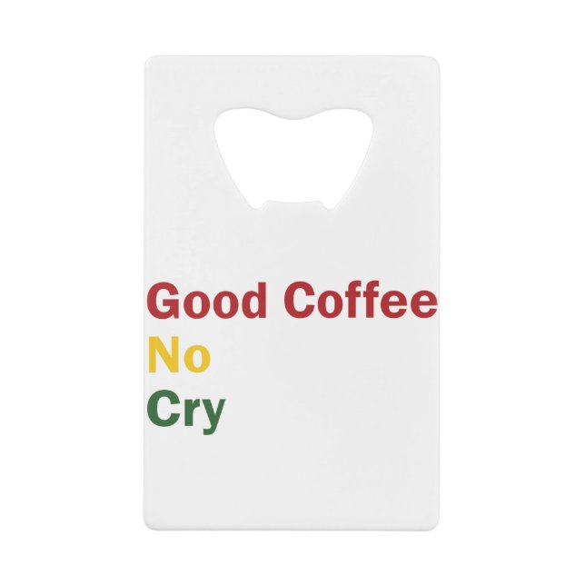 Abrebotellas De Tarjeta De Crédito BobCoffee (Anverso)