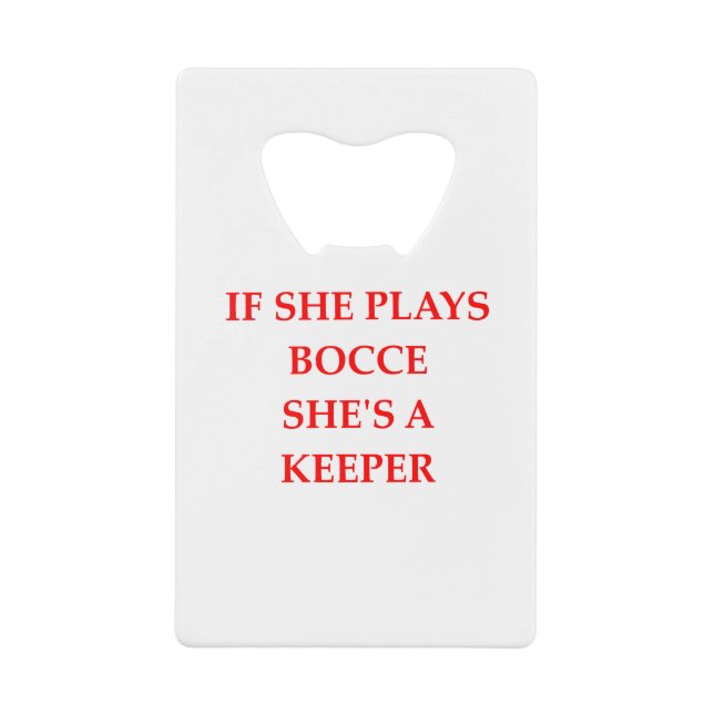 ABREBOTELLAS DE TARJETA DE CRÉDITO BOCCE (Anverso)