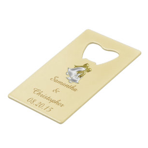 Abrebotellas De Tarjeta De Crédito Boda de oro