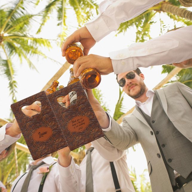 Abrebotellas De Tarjeta De Crédito Boda Faux Tooled Leather Look (Subido por el creador)