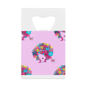 Abrebotellas De Tarjeta De Crédito boho floral afro
