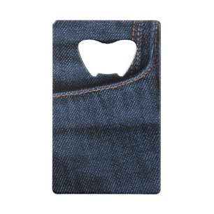 Abrebotellas De Tarjeta De Crédito Bolsillo de jeans azules