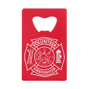 Abrebotellas De Tarjeta De Crédito Bombero voluntario