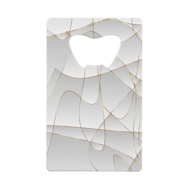 Abrebotellas De Tarjeta De Crédito Bonitas líneas de oro (Anverso)