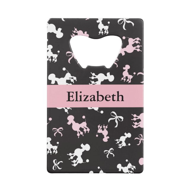 Abrebotellas De Tarjeta De Crédito Bonito Poodles (Anverso)