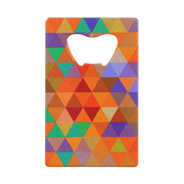 Abrebotellas De Tarjeta De Crédito Bonito Triangle grunge patrón I + tus ideas (Reverso)