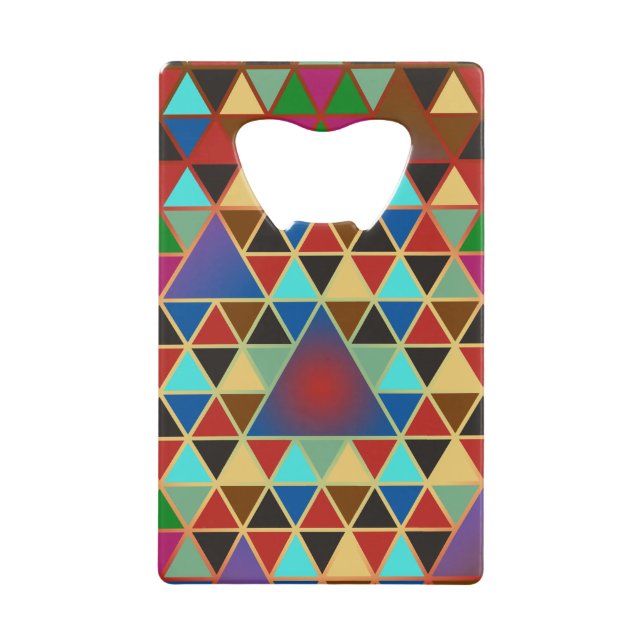 Abrebotellas De Tarjeta De Crédito Bonito Triángulo patrón III + sus ideas (Anverso)