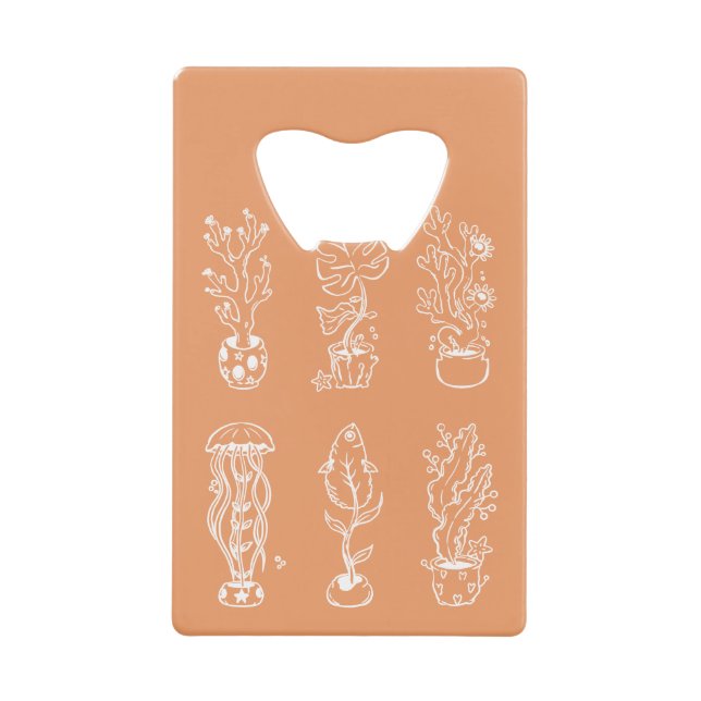 Abrebotellas De Tarjeta De Crédito Botánico extravagante (Anverso)