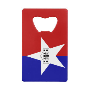 Abrebotellas De Tarjeta De Crédito Botella de acero inoxidable Bandera de Apertura Sa