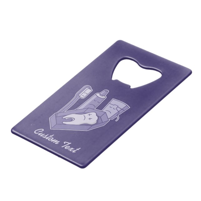 Abrebotellas De Tarjeta De Crédito Botella de la tarjeta de crédito funeral dental (Ángulo frontal)